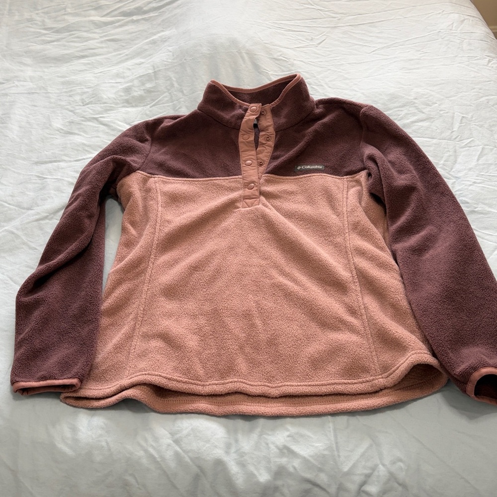 Columbia Women's Fleece Snap Neck Lot of 2 Medium Like New - Picture 3 of 7